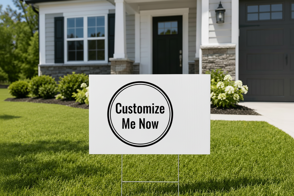 Customizable yard sign - ALL BRANDING